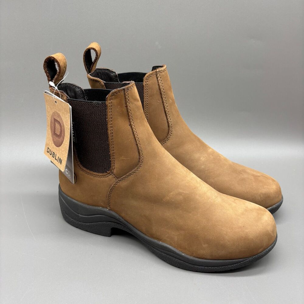 Dublin Leather Paddock Riding Boots Womens US 9.5 Brown RCS Steel Shank NWT